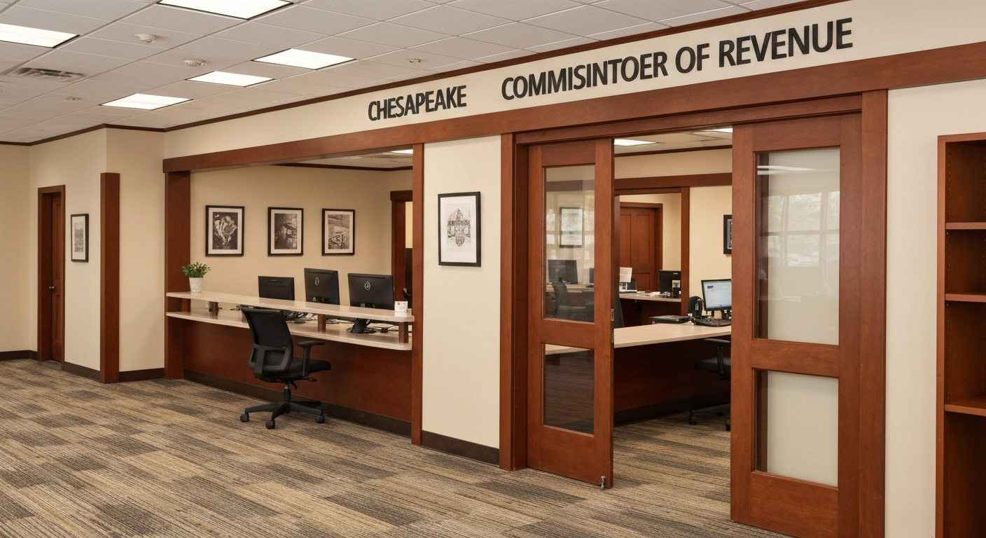 Chesapeake Virginia Commissioner of Revenue office where business owners apply for and renew their BPOL business licenses