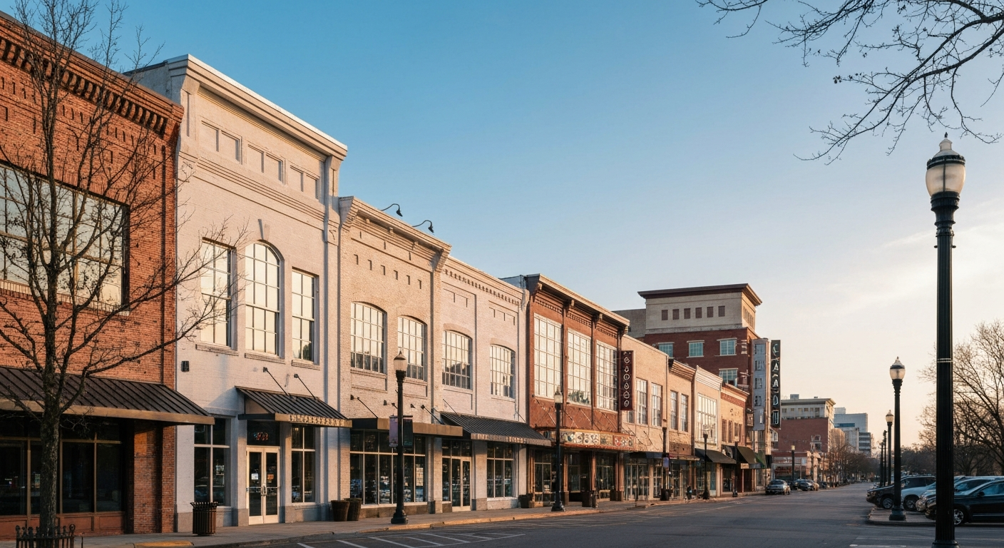 Danville Virginia revitalized downtown River District showing the economic transformation driven by new investment and the Caesars casino