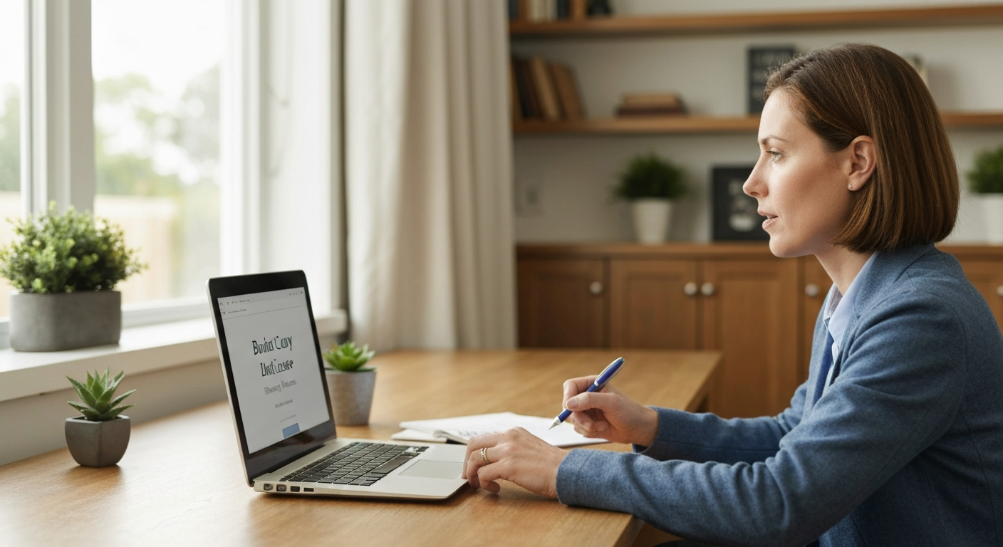 Henrico County Virginia business owner filing for a business license online through the county portal from home