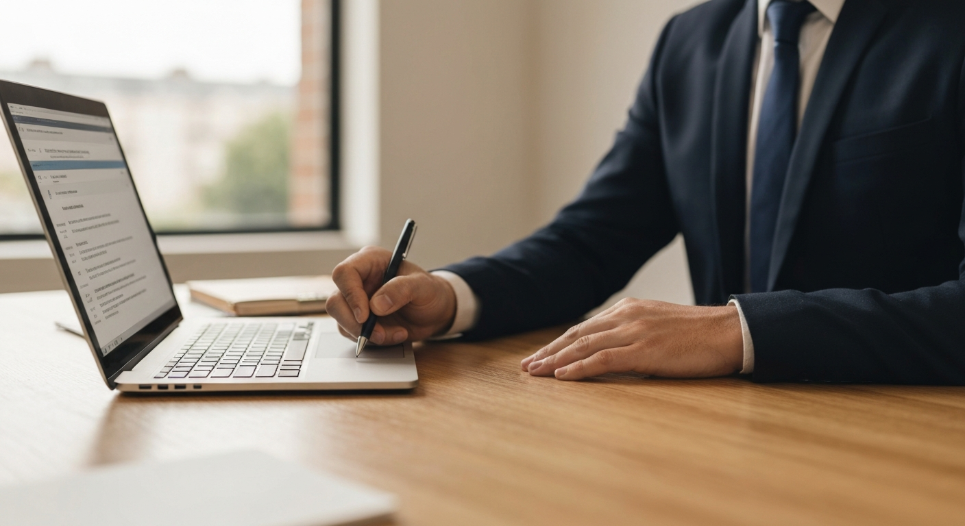 Small business owner in Lynchburg Virginia completing the combined business license and zoning approval application online