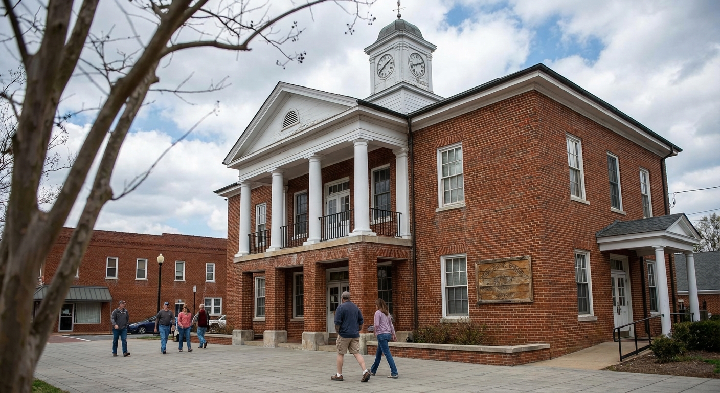 Virginia town hall building where business licenses are issued