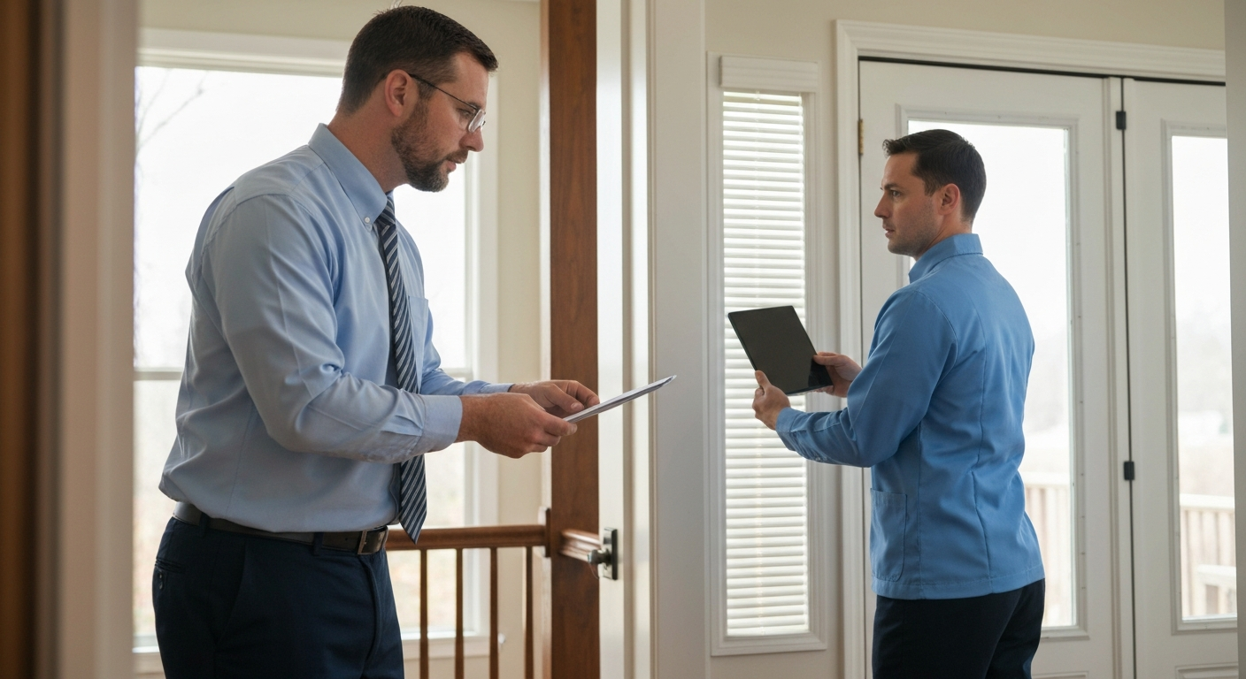 Home inspector examining a Virginia home — how to start a home inspection business in Virginia
