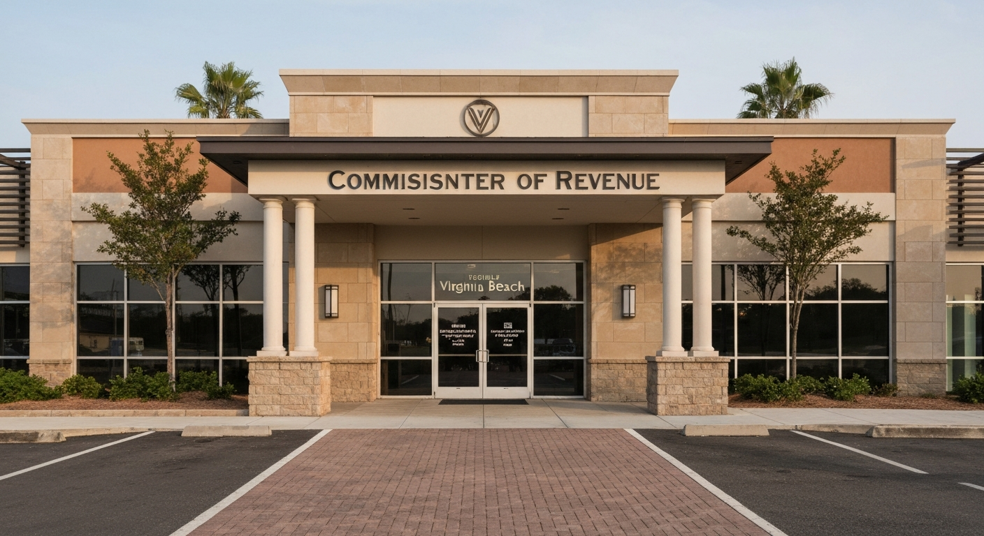 Virginia Beach Commissioner of Revenue office building where entrepreneurs apply for business licenses
